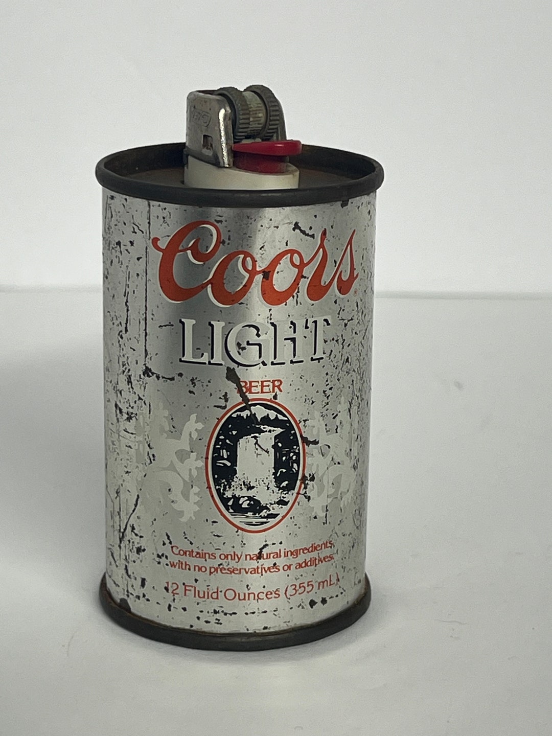 Coors Light Miniature Can BIC Lighter Holder Beer Replica Table Top