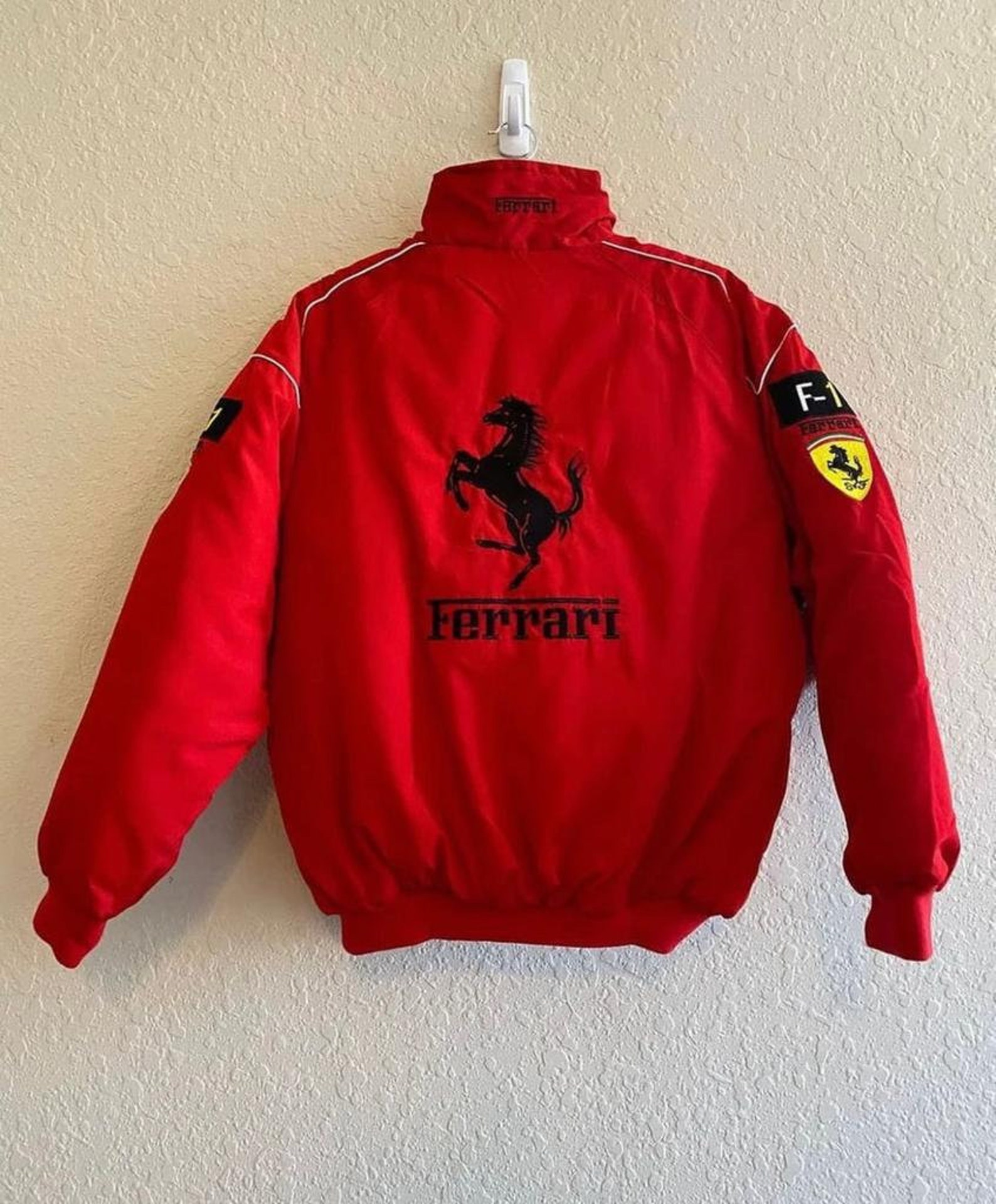 Rare Vintage Style Red and Black Ferrari Racing/bomber Jacket, Vintage ...
