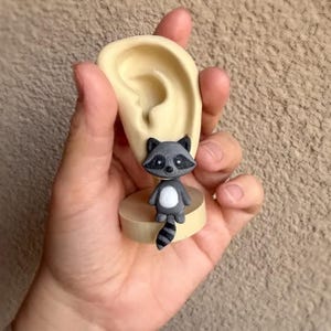 Raccoon Earrings – Cute Animal Studs, Forest Friend Jewelry, Gift for Nature Lovers
