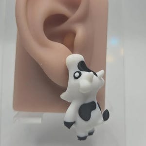 Cute Cow Earrings – Kawaii Animal Jewelry, Funny Farm Earrings, Cow Lover Gift