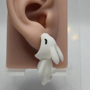 Bunny Earrings – Cute Rabbit Jewelry, White Bunny Studs, Unique Animal Lover Gift