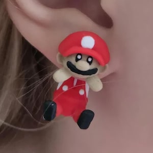 Super Mario Earrings – Handmade Mario Jewelry, Cute Gamer Earrings