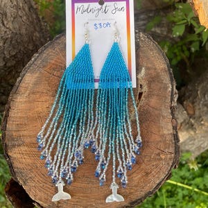 Pendientes de flecos con cuentas - Ocean Whale Alaska