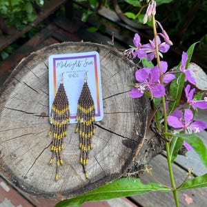 Beaded fringe earrings