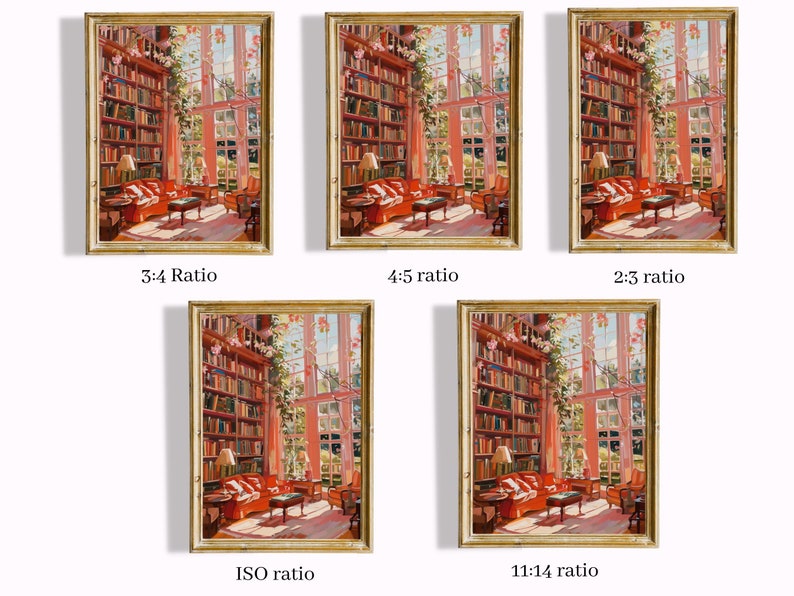 Vintage Book Poster, Cozy Book Nook Art, Reading Gift, Book Lovers Home ...