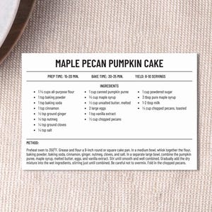 Printable Double-Sided Recipe Card - Canva Template for Sharing Recipes with Grandma, Friends, and Cooks