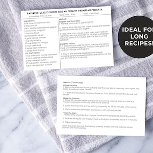 Organized Recipe Card Template Downloadable Recipe Card Template Editable Recipe Cards, Printable Recipe Cards, Recipe Template Card