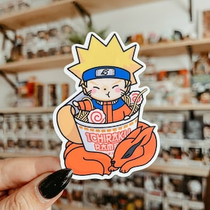 Beliebte Ninja Anime Ramen wasserfeste Aufkleber | Manga-Aufkleber | Laptop | Niedlich | Vinyl-Aufkleber | Matt | Tagebuch | Kunst