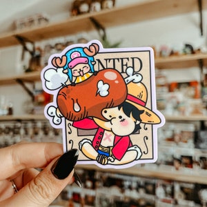 Straw Hat Waterproof Stickers | Manga Sticker | Laptop | Cute | Vinyl Stickers | Matte | Journal | Art | 1 Piece | Chop