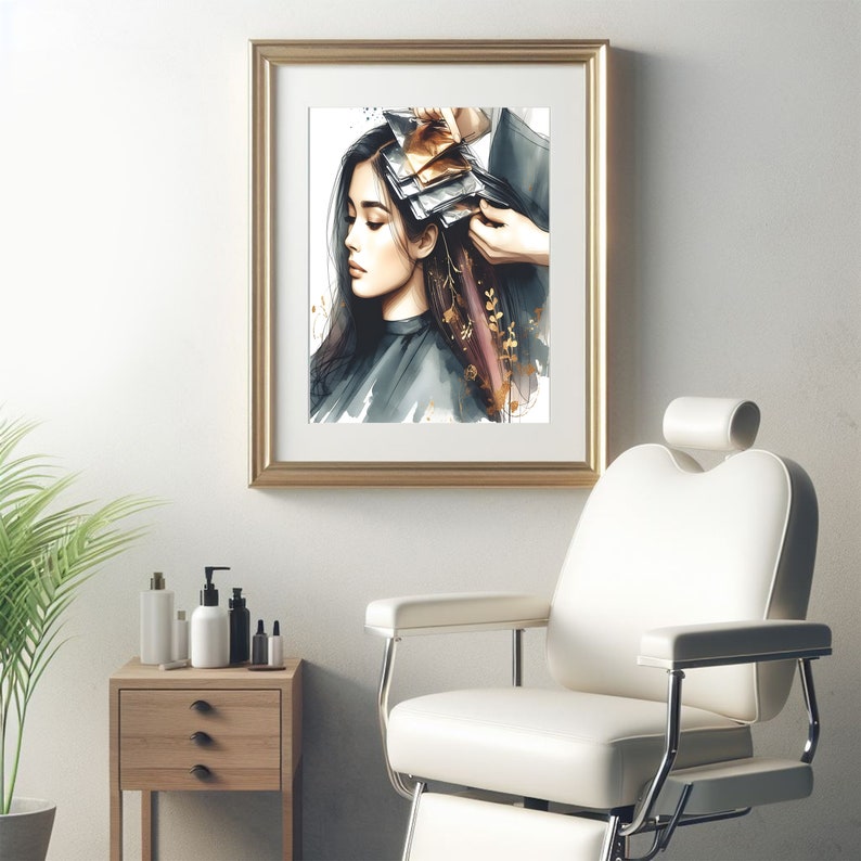 Hair Salon Wall Art, Hair Stylist Gift, Beauty Salon Printable Poster