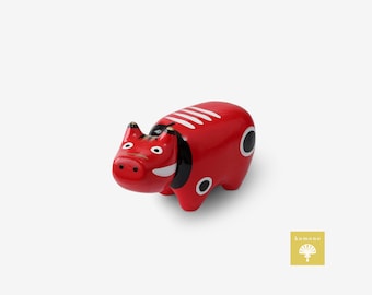 Red cow ornament "Akabeko"｜Traditional toy from the Aizu region｜Japanese traditional toy｜Made of paper