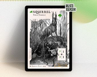 1/1 Squirrel Token for MTG Magic