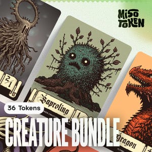 36× Creepy Creature-Themed Token Bundle — Custom Tokens für MTG Magic EDH Kommandant