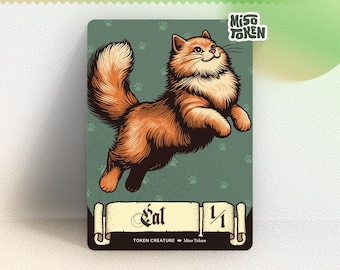 1/1 Cat Token for Rin and Seri MTG Magic
