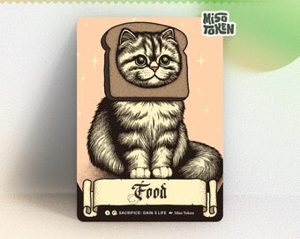 Food Cat Token for MTG Magic