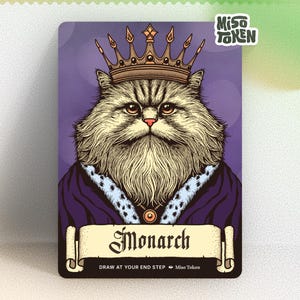 Monarch Cat Token for MTG Magic