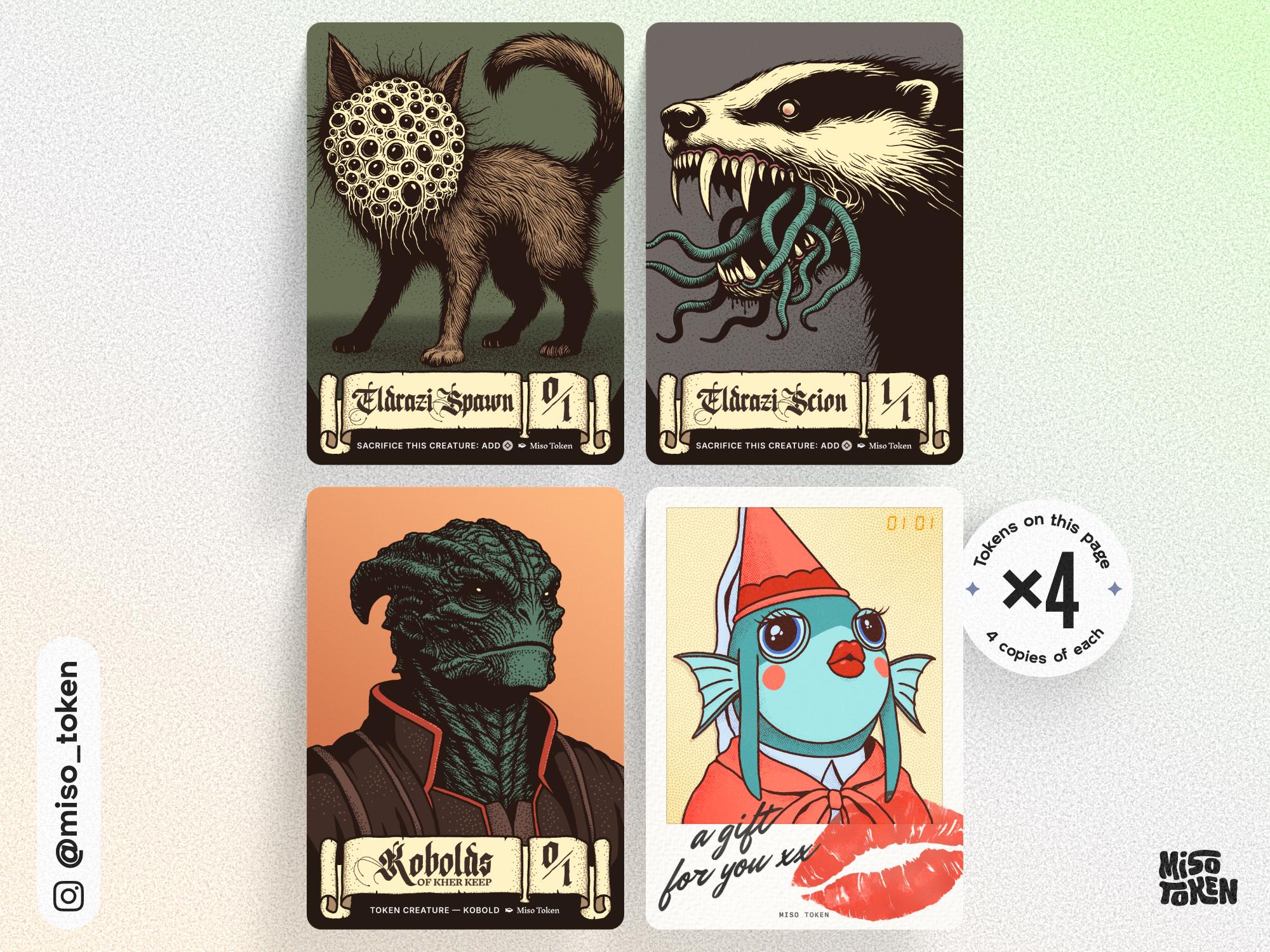mtg token creature cards Otter Magic | Custom Retro Style Alfies Adventure collection. A mysterious creature MTG token