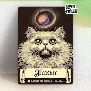 Treasure Cat Token for MTG Magic