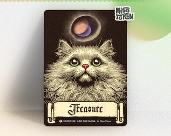 Treasure Cat Token for MTG Magic