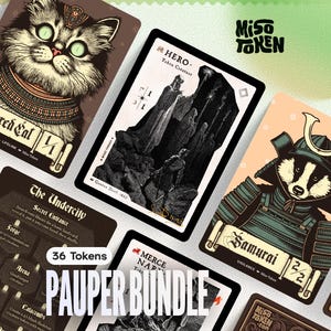 36× Pauper Token Bundle — Custom Tokens for MTG Magic EDH Commander