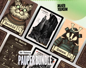 36× Pauper Token Bundle — Custom Tokens for MTG Magic EDH Commander