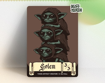 3/3 Golem Token for MTG Magic