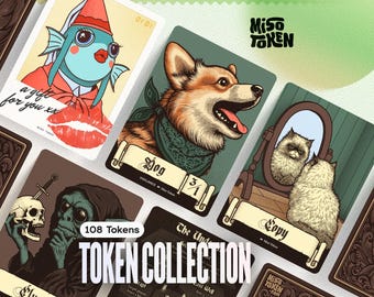 108× Token Collection — Custom Tokens for MTG Magic EDH Commander