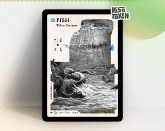 1/1 Fish Token for MTG Magic
