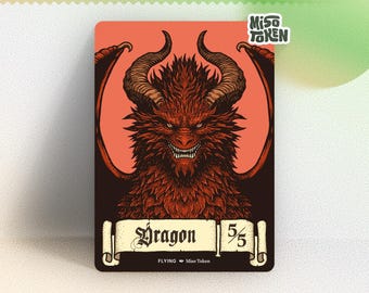 5/5 Dragon with Flying Token for MTG Magic
