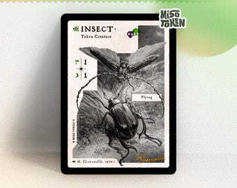 1/1 Insect with Flying Token for MTG Magic
