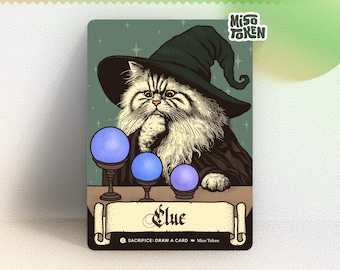 Clue Cat Token for MTG Magic
