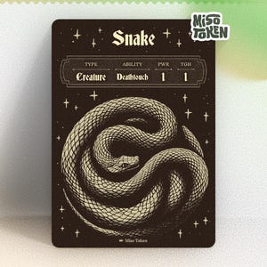 Ficha de Serpiente 1/1 con Toque Mortal para MTG Magic