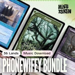 Paquete de 36 tierras de phonewifey Collab: cartas personalizadas para Magic EDH Commander