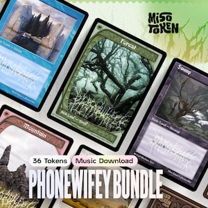 Pacchetto di 36 terre in collaborazione con phonewifey — Carte personalizzate per Magic EDH Commander