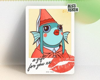 1/1 Fish Gift Token for MTG Magic