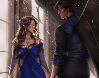 Officially Licensed Elain x Azriel 5x7 print - ACOTAR by Sarah J. Maas