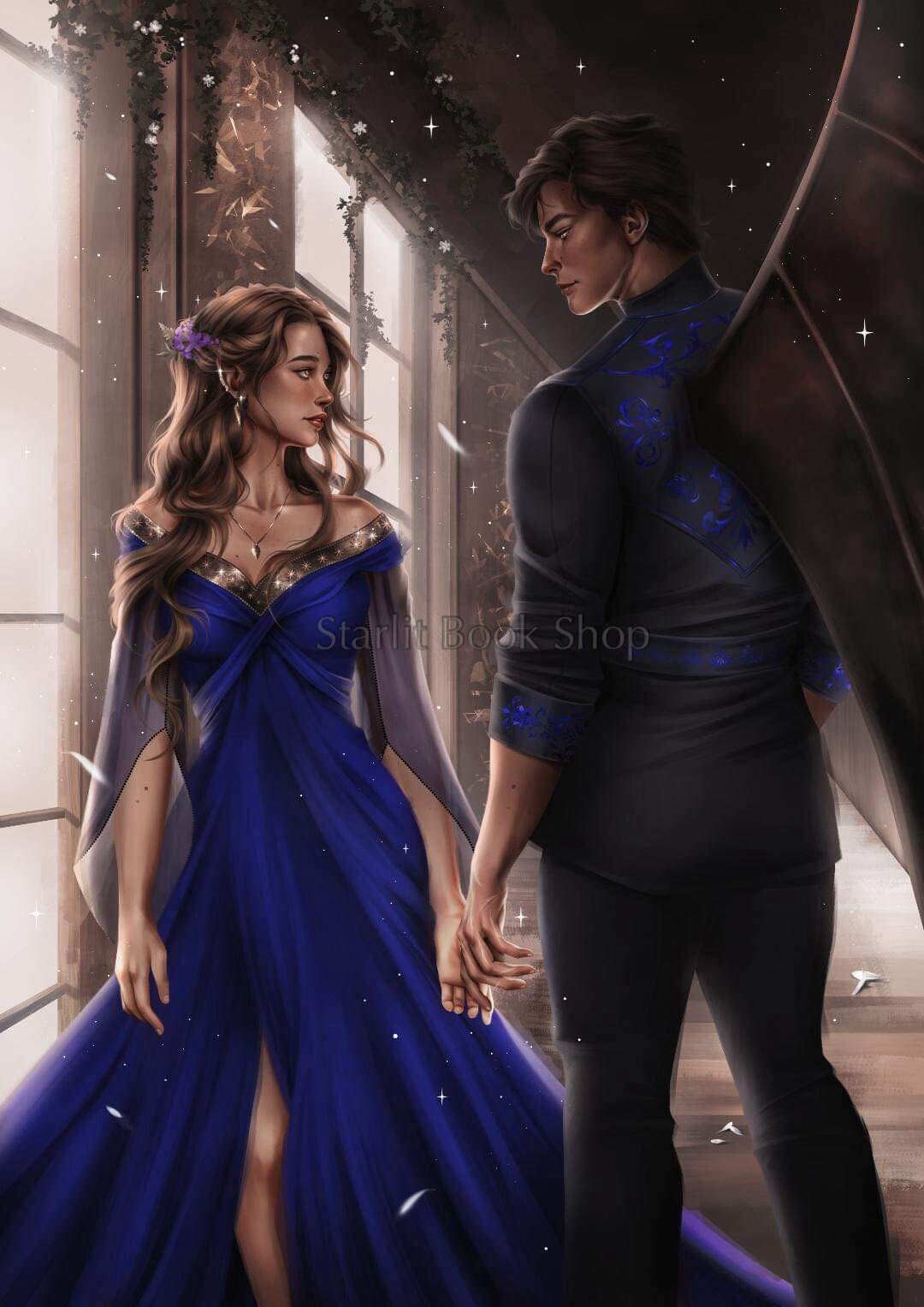 Elain X Azriel 5x7 Print ACOTAR by Sarah J. Maas Etsy