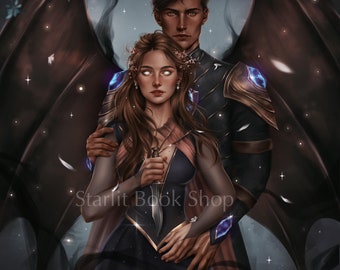 Officially Licensed Elain x Azriel 5x7 print - ACOTAR by Sarah J. Maas