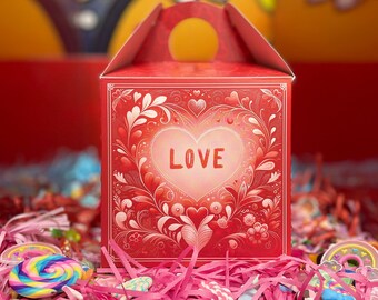 Valentinstags Mystery Box mit Internationalen Süßigkeiten für Sie & Ihn - Das romantische Geschenk für Liebespaare - Liebe zum Naschen