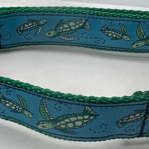 Sea Turtle Adjustable Dog Collar or Martingale