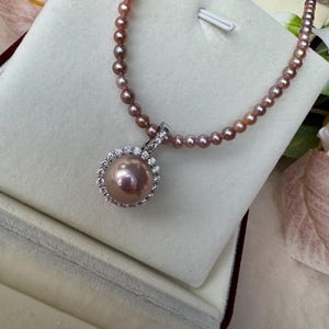 Versatile Pink-Purple Edison Pearl Pendant – Perfect for Weddings, Valentine’s Day, Parties, and Gifts