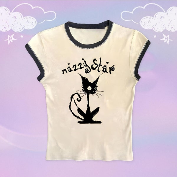 Angel Baby Y2K Mazzy Star Baby Tee - 80s 90s 2000s Punk Rock Aesthetic, Y2K Crop Top, Y2K Clothing, Mazzy Star Top Y2K, Vintage Band Shirts