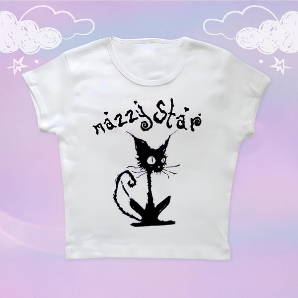 Angel Baby Y2K Mazzy Star Crop Top Baby Tee - 80s 90s 2000s Punk Rock Clothing, Y2K Clothing, Mazzy Star Top, Band Baby Tee, Grunge Baby Tee