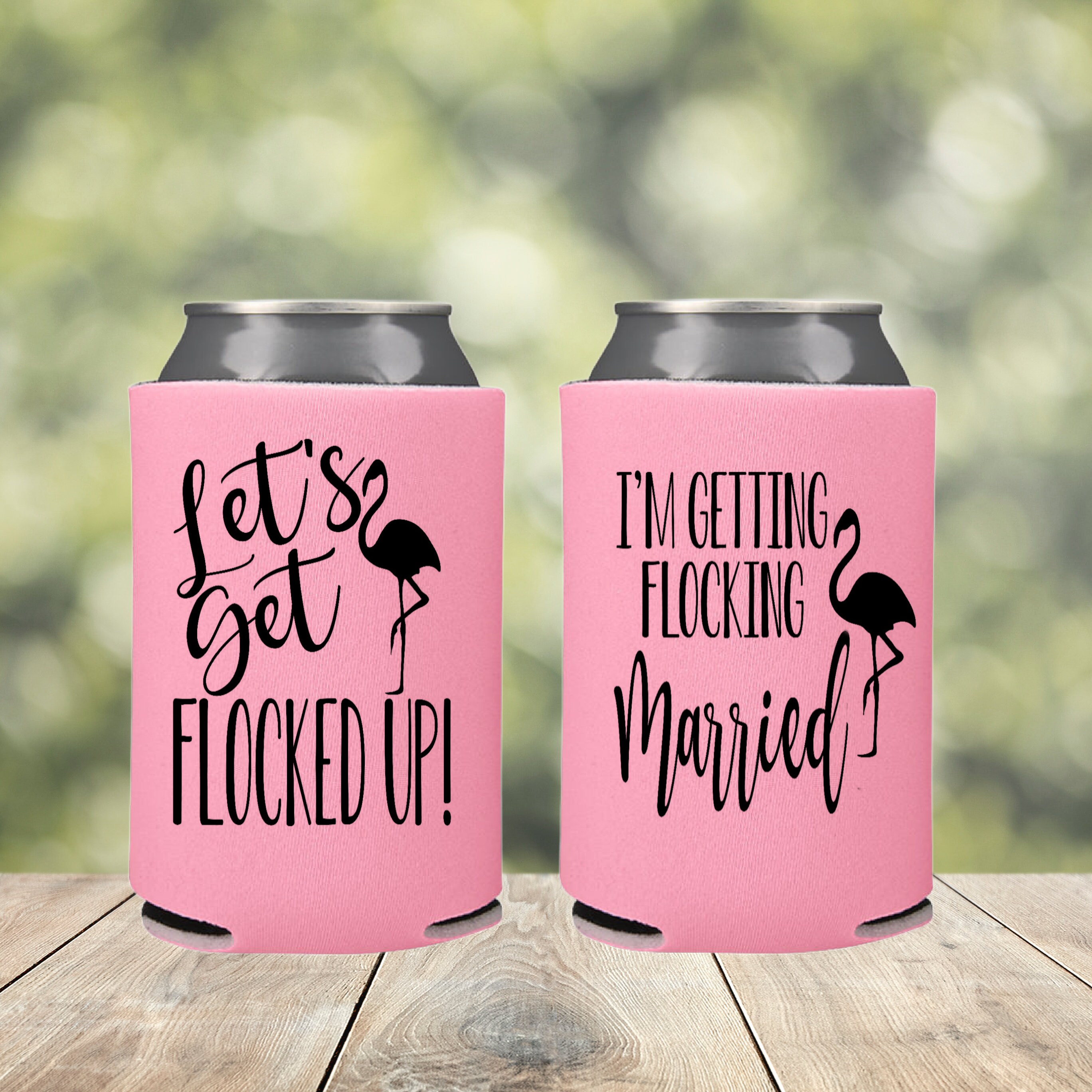 Personalized Flamingo Bachelorette Can Coolers, Last Flamingle Can ...
