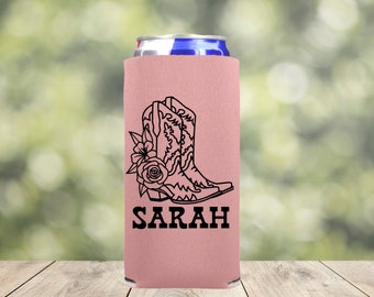 Western Bachelorette Party, Nashville Bachelorette Slim Can Cooler, Country Bachelorette Favor, Cowgirl Favors Skinny Can Coolers