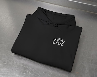 Girl Dad Embroidered Hoodie - White Text