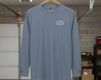 Girl Dad Embroidered Long-Sleeve T-Shirt - White Text