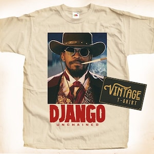 Django V2 TShirt Vintage Natural color Men&#39;s TShirt DTG Digital Print SIZES S M L XL 2XL 3XL 4XL 5XL