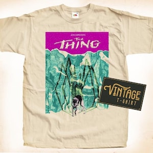The Thing V2 TShirt Vintage Natural color Men&#39;s TShirt DTG Digital Print SIZES S M L XL 2XL 3XL 4XL 5XL
