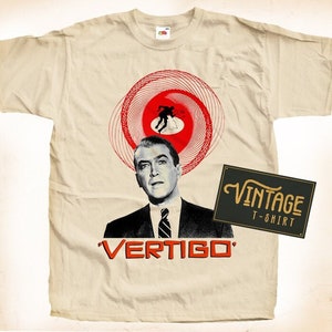 Vertigo TShirt Vintage Natural color Men&#39;s TShirt DTG Digital Print SIZES S M L XL 2XL 3XL 4XL 5XL
